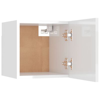 vidaXL Wall Mounted TV Cabinets 2 pcs High Gloss White 30.5x30x30 cm