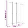 vidaXL 4-Panel Room Divider White 200x220 cm Fabric