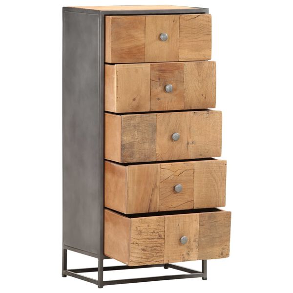 vidaXL Drawer Cabinet 45x30x100 cm Solid Reclaimed Wood