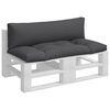 vidaXL Pallet Cushions 2 pcs Anthracite Fabric