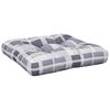 vidaXL Pallet Cushions 2 pcs Grey Check Pattern Fabric