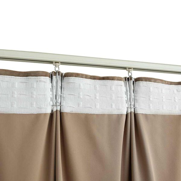 vidaXL Blackout Curtain with Hooks Velvet Beige 290x245 cm