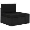 vidaXL 9 Piece Garden Lounge Set Poly Rattan Black