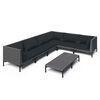 vidaXL Garden Lounge Set | Dark grey, Black