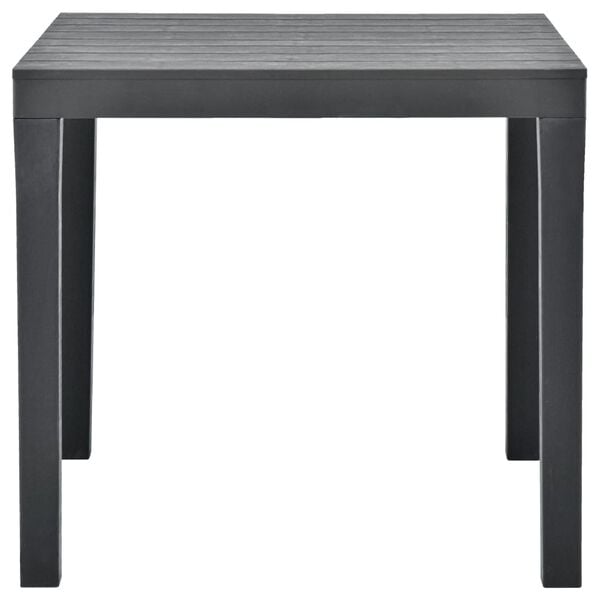 vidaXL Garden Table Anthracite 78x78x72 cm Plastic