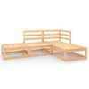 vidaXL 4 Piece Garden Lounge Set Solid Wood Pine