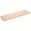 vidaXL Bathroom Countertop Light Brown 140x40x(2-4)cm Treated Solid Wood