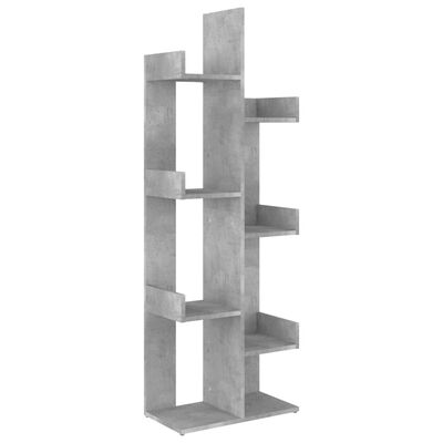 vidaXL Book Cabinet Concrete Grey 48x25.5x140 cm Engineered Wood