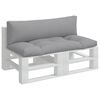 vidaXL Pallet Cushions 2 pcs Grey Fabric