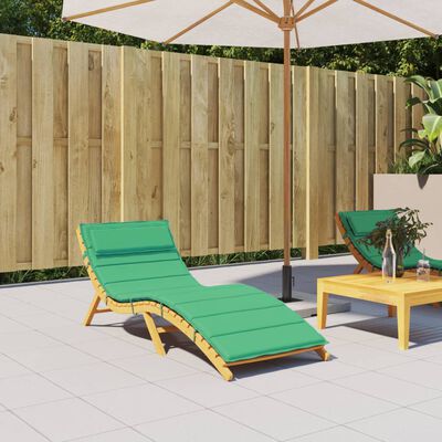 vidaXL Sun Lounger Cushion Green 180x60x3 cm Oxford Fabric