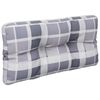 vidaXL Pallet Sofa Cushion Grey Check Pattern 70x40x12 cm