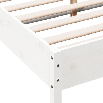 vidaXL Bed Frame White 140x200 cm Solid Wood Pine