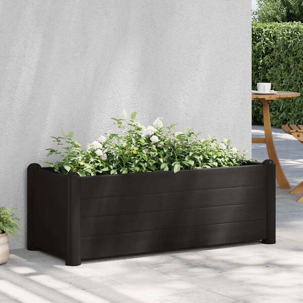 vidaXL Garden Raised Bed PP Anthracite 100x43x35 cm