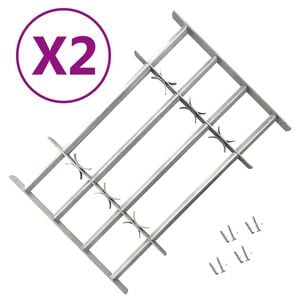 vidaXL Adjustable Security Grilles for Windows 2 pcs 1000-1500 mm