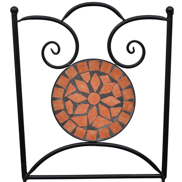 vidaXL Folding Bistro Chairs 2 pcs Ceramic Terracotta