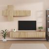 vidaXL 7 Piece TV Cabinet Set Sonoma Oak Engineered Wood