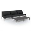 vidaXL 4 Piece Garden Lounge Set with Cushions Poly Rattan Dark Grey