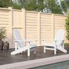 vidaXL Garden Adirondack Chairs 2 pcs HDPE White