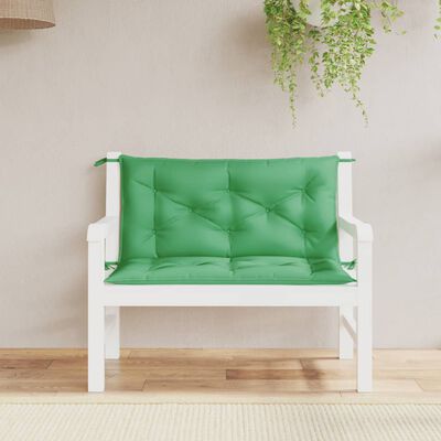 vidaXL Garden Bench Cushions 2pcs Green 100x50x7 cm Oxford Fabric