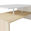 vidaXL Coffee Table Engineered Wood 90x59x42 cm Oak and White