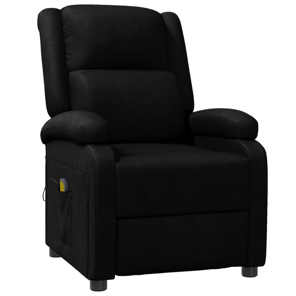 vidaXL Massage Chair Black Faux Leather