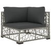 vidaXL 6 Piece Garden Lounge Set with Cushions Poly Rattan Grey