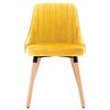 vidaXL Dining Chairs 2 pcs Yellow Velvet