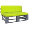 vidaXL Garden Pallet Middle Sofa Grey Impregnated Pinewood