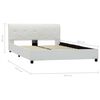 vidaXL Bed Frame without Mattress White Faux Leather 120x200 cm