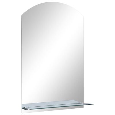 vidaXL Wall Mirror with Shelf 40x60 cm Tempered Glass