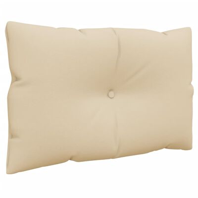 vidaXL Pallet Cushions 2 pcs Beige Fabric