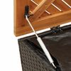 vidaXL Garden Storage Box Black 110x50x54 cm Poly Rattan Acacia Wood