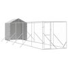 vidaXL Outdoor Dog Kennel with Roof Silver 2x10x2,5 m Galvanised Steel
