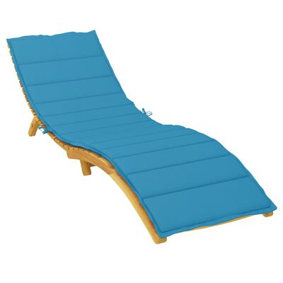 vidaXL Sun Lounger Cushion Blue 200x70x3cm Oxford Fabric