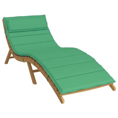 vidaXL Sun Lounger Cushion Green 180x60x3 cm Oxford Fabric