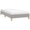 vidaXL Bed Frame without Mattress Light Grey 92x187 cm Single Fabric