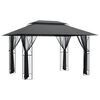 vidaXL Gazebo with Sidewalls Anthracite 400x300x270 cm Steel