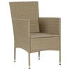 vidaXL Garden Dining Chairs 4 pcs Poly Rattan Beige