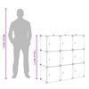 vidaXL Storage Cube Organiser with 9 Compartments Black and White