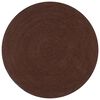 vidaXL Area Rug | Brown | Braided jute | 90 cm Diameter | Durable | Area Rug