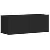 vidaXL 3 Piece TV Cabinet Set Black Engineered Wood