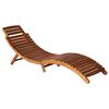 vidaXL Garden Sun Lounger with Table and Cushion Solid Acacia Wood