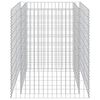 vidaXL Gabion Raised Bed Galvanised Steel 90x90x100 cm