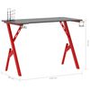 vidaXL Gaming Desk with Y Shape Legs Black and Red 110x60x75 cm