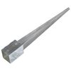 vidaXL Ground Spikes 6 pcs Silver 9x9x90 cm Galvanised Steel