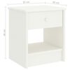vidaXL Bedside Cabinet White 35x30x40 cm Solid Pinewood