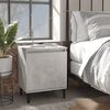 vidaXL Bed Cabinet with Metal Legs Concrete Grey 40x30x50 cm