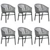 vidaXL 7 Piece Garden Dining Set Grey