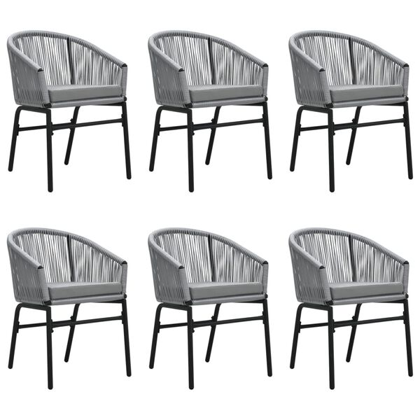vidaXL 7 Piece Garden Dining Set Grey