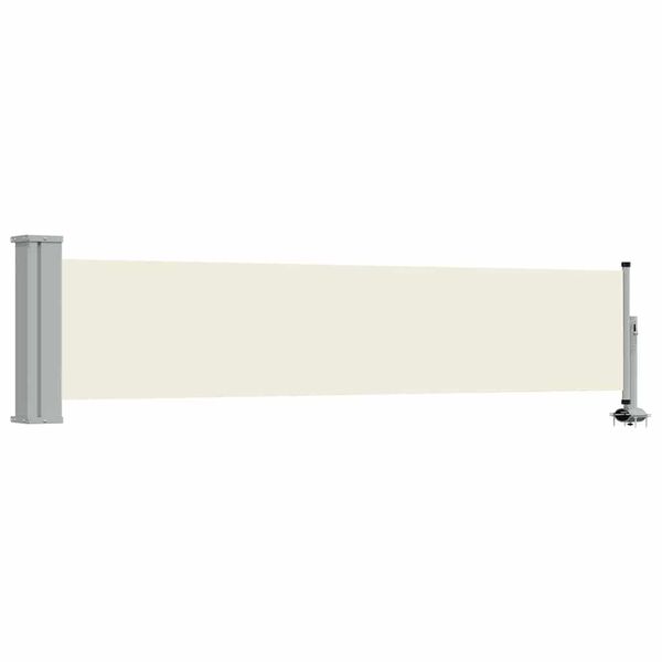 vidaXL Patio Retractable Side Awning 60x300 cm Cream